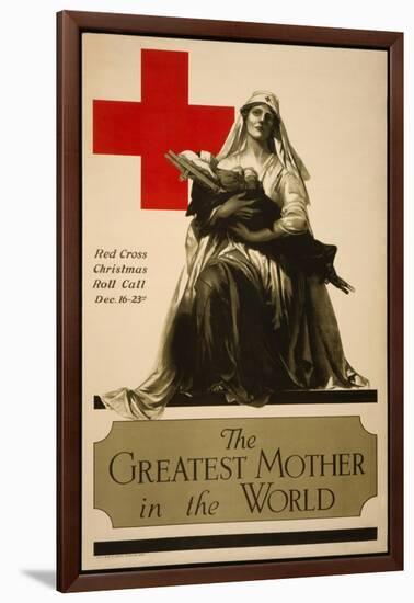 The Greatest Mother in the World, Red Cross Christmas Roll Call Dec. 16-23rd-Alonze Earl Foringer-Framed Art Print