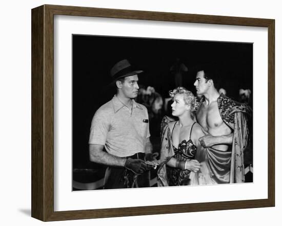 The Greatest Show On Earth, Charlton Heston, Betty Hutton, Cornel Wilde, 1952-null-Framed Photo