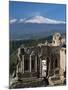 The Greek Amphitheatre and Mount Etna, Taormina, Sicily, Italy, Europe-Stuart Black-Mounted Photographic Print