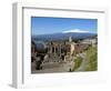 The Greek Amphitheatre and Mount Etna, Taormina, Sicily, Italy, Europe-Stuart Black-Framed Photographic Print