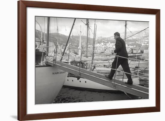 The Greek Billionaire Shipowner Aristotle Onassis-Carlo Bavagnoli-Framed Giclee Print