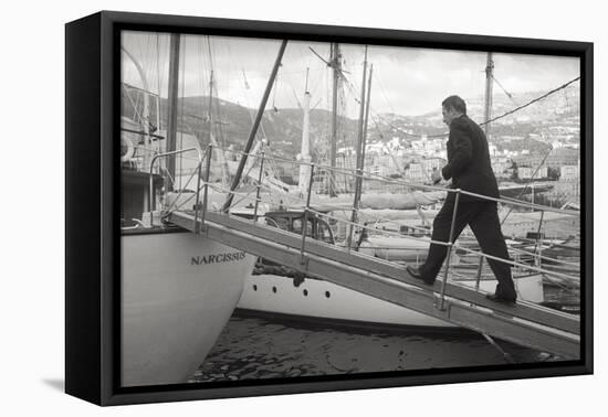 The Greek Billionaire Shipowner Aristotle Onassis-Carlo Bavagnoli-Framed Stretched Canvas