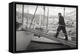 The Greek Billionaire Shipowner Aristotle Onassis-Carlo Bavagnoli-Framed Stretched Canvas