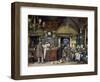 The Greek Cafe in Rome, 1856-Ludwig Passini-Framed Giclee Print