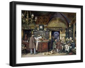 The Greek Cafe in Rome, 1856-Ludwig Passini-Framed Giclee Print