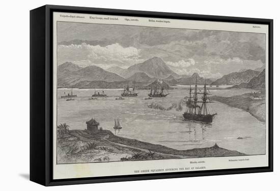 The Greek Squadron Entering the Bay of Salamis-null-Framed Stretched Canvas