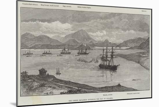 The Greek Squadron Entering the Bay of Salamis-null-Mounted Giclee Print