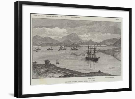 The Greek Squadron Entering the Bay of Salamis-null-Framed Giclee Print