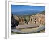 The Greek Theatre and Mount Etna, Taormina, Sicily, Italy-Peter Adams-Framed Photographic Print