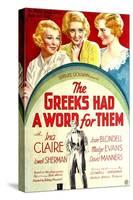 THE GREEKS HAD A WORD FOR THEM, from left: Ina Claire, Joan Blondell, Madge Evans, 1932-null-Stretched Canvas