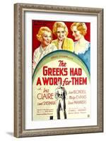 THE GREEKS HAD A WORD FOR THEM, from left: Ina Claire, Joan Blondell, Madge Evans, 1932-null-Framed Art Print