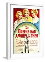 THE GREEKS HAD A WORD FOR THEM, from left: Ina Claire, Joan Blondell, Madge Evans, 1932-null-Framed Art Print