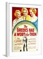 THE GREEKS HAD A WORD FOR THEM, from left: Ina Claire, Joan Blondell, Madge Evans, 1932-null-Framed Art Print