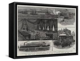 The Greely Arctic Expedition, Reception of the Dead at Governor's Island, New York-Joseph Nash-Framed Stretched Canvas