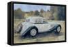 The Green and White Bentley at Althorp-Peter Miller-Framed Stretched Canvas