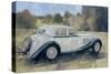 The Green and White Bentley at Althorp-Peter Miller-Stretched Canvas