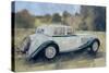 The Green and White Bentley at Althorp-Peter Miller-Stretched Canvas