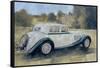 The Green and White Bentley at Althorp-Peter Miller-Framed Stretched Canvas