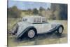 The Green and White Bentley at Althorp-Peter Miller-Stretched Canvas