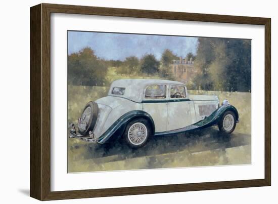 The Green and White Bentley at Althorp-Peter Miller-Framed Giclee Print