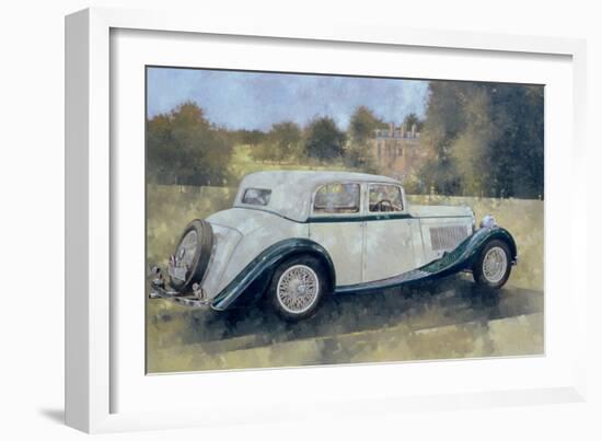 The Green and White Bentley at Althorp-Peter Miller-Framed Giclee Print