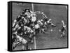 The Green Bay Packers Playing a Game-George Silk-Framed Stretched Canvas