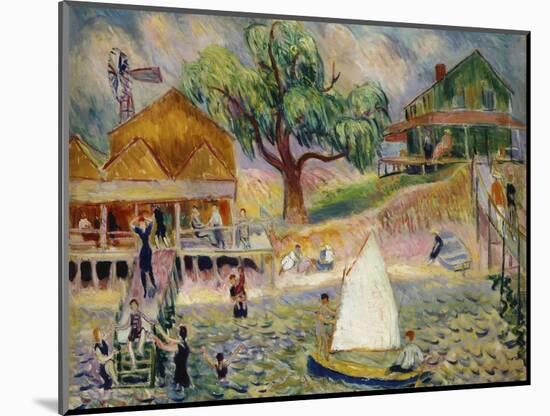 The Green Beach Cottage, Bellport, Long Island, C.1911-1916-William James Glackens-Mounted Giclee Print