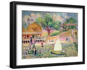 The Green Beach Cottage, Belport, Long Island-William James Glackens-Framed Giclee Print