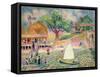 The Green Beach Cottage, Belport, Long Island-William James Glackens-Framed Stretched Canvas