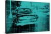 The Green Car-David Studwell-Stretched Canvas