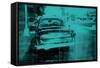 The Green Car-David Studwell-Framed Stretched Canvas