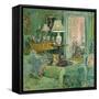 The Green Drawing Room (Oil on Canvas)-Susan Ryder-Framed Stretched Canvas