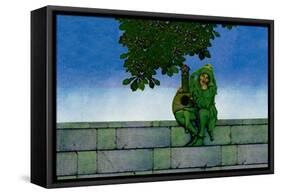 The Green Jester-Maxfield Parrish-Framed Stretched Canvas