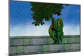 The Green Jester-Maxfield Parrish-Mounted Art Print