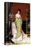 The Green Kimono, 1876-Frans Verhas-Stretched Canvas