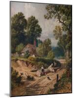 'The Green Lane', 19th century, (1935)-Birket Foster-Mounted Giclee Print