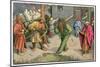 The Green Man Depicted as One of a Group of Shrovetide Characters in 16th Century Holland-Pieter Bruegel the Elder-Mounted Art Print