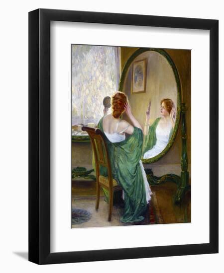 The Green Mirror-Guy Rose-Framed Art Print