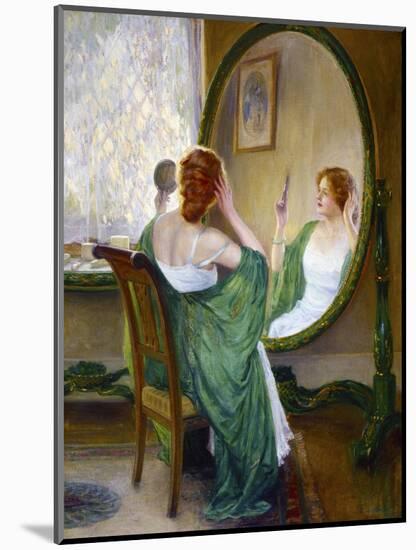 The Green Mirror-Guy Rose-Mounted Art Print