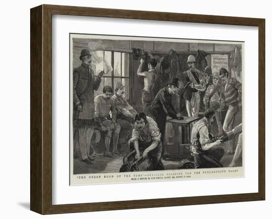 The Green Room of the Turf, Officers Dressing for the Punchestown Races-Sydney Prior Hall-Framed Giclee Print