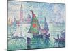 The Green Sail-Paul Signac-Mounted Giclee Print