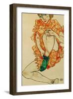 The Green Stocking, 1914-Egon Schiele-Framed Giclee Print