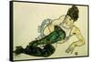 The Green Stockings, 1917-Egon Schiele-Framed Stretched Canvas