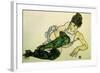 The Green Stockings, 1917-Egon Schiele-Framed Giclee Print