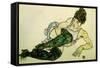 The Green Stockings, 1917-Egon Schiele-Framed Stretched Canvas