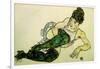 The Green Stockings, 1917-Egon Schiele-Framed Giclee Print