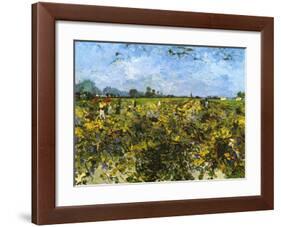 The Green Vineyard-Vincent van Gogh-Framed Art Print