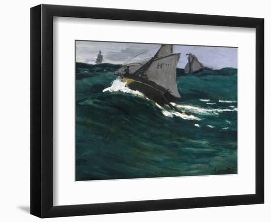 The Green Wave, c.1866-67-Claude Monet-Framed Premium Giclee Print