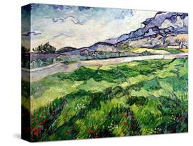 The Green Wheatfield Behind the Asylum, 1889-Vincent van Gogh-Stretched Canvas