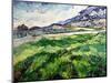 The Green Wheatfield Behind the Asylum, 1889-Vincent van Gogh-Mounted Giclee Print